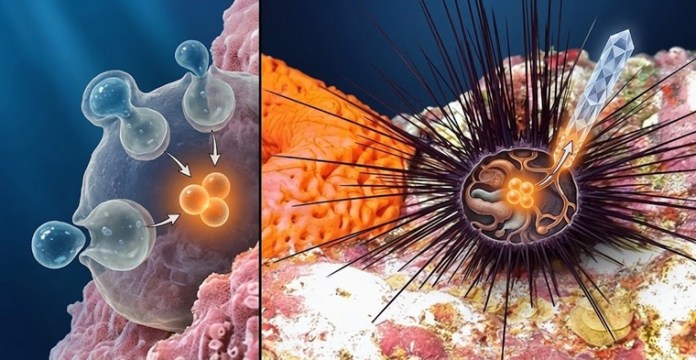 Biomineralización proactiva erizo de mar