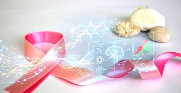 Interfaz de Inteligencia Artificial de Israel analizando tejidos de biopsia de cáncer de mama para predecir si requiere quimioterapia.